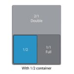 Gastronomy Food Container 1/2 6.5cm Depth Inox 18/0 - Image 2