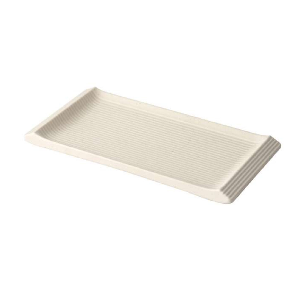 Rectangular Melamine Platter White Matte 37x17cm - Image 2