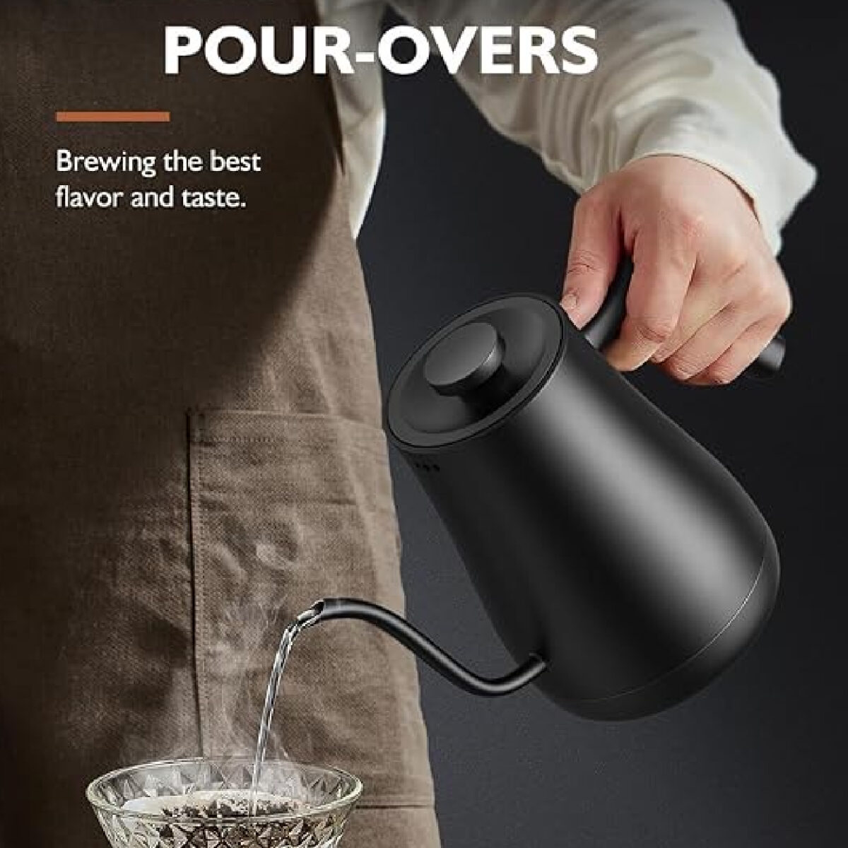 Βραστήρας Brewing 1Lt Μαύρος Ανοξείδωτος 1200W Ρυθμιζόμενης Θερμοκρασίας THE BARSTARDS - Image 2