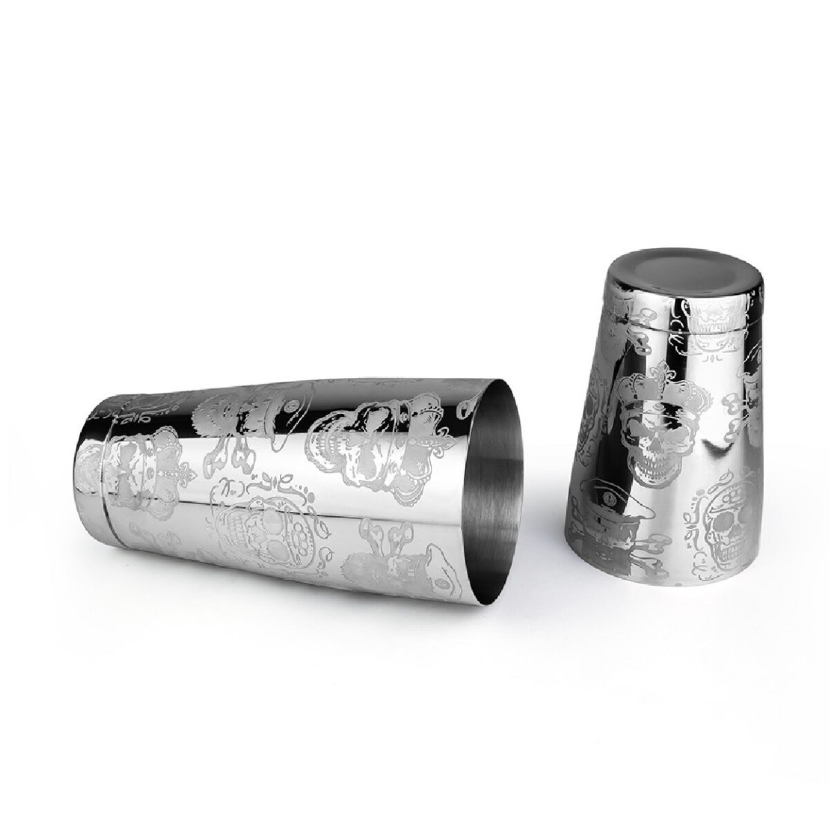 Boston Shaker Tattoo Skull Tin-Tin Stainless Steel 18/10 Double-Walled 600/800ml - Image 2