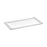 Rectangular Melamine Platter White Matte 37x17cm