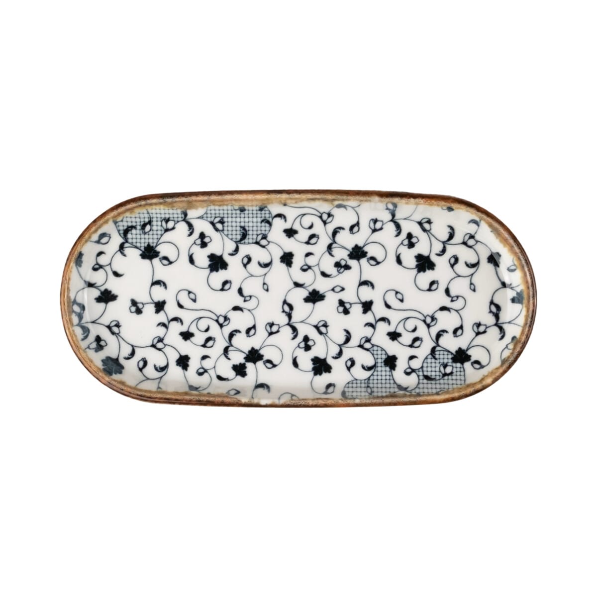 piatela-oval-porselanis-20x10cm-fleur-amber-kutahya Πιατέλα Οβάλ Πορσελάνης 20x10cm Fleur Amber Kutahya - Image 1