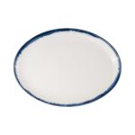 Oval Porcelain Plate 27x16cm Azure Kutahya